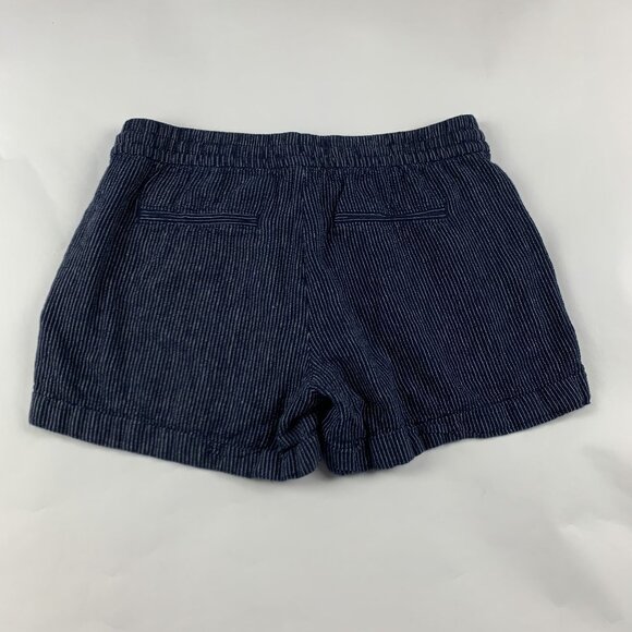 Old Navy Dark Striped Linen Blend Pull On Shorts M - Picture 5 of 5